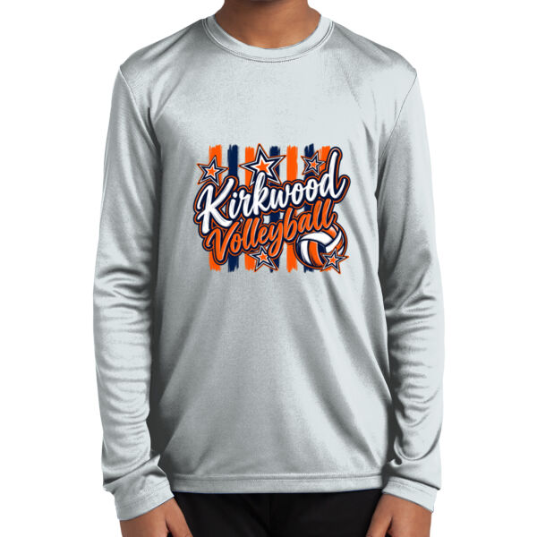 Kirkwood Volleyball Stripes  - Youth Long Sleeve PosiCharge ® Competitor Tee Thumbnail