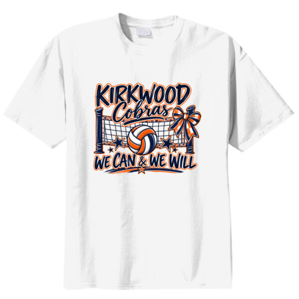 Kirkwood Volleyball Bow - Youth Core Blend Tee Thumbnail