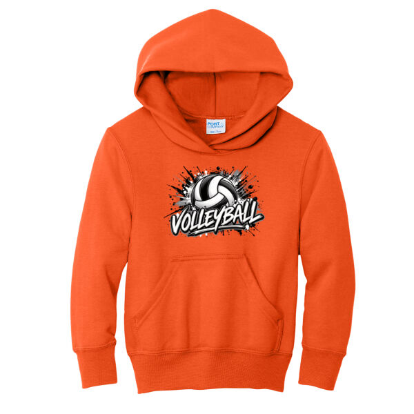 Kirkwood Volleyball Splatter  - Youth Core Fleece Pullover Hooded Sweatshirt Thumbnail