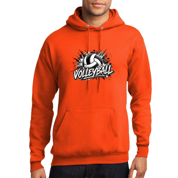 Kirkwood Volleyball Splatter  - Core Fleece Pullover Hooded Sweatshirt Thumbnail