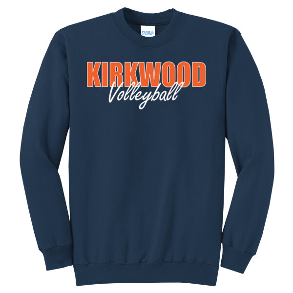 Kirkwood Volleyball Script  - Core Fleece Crewneck Sweatshirt Thumbnail