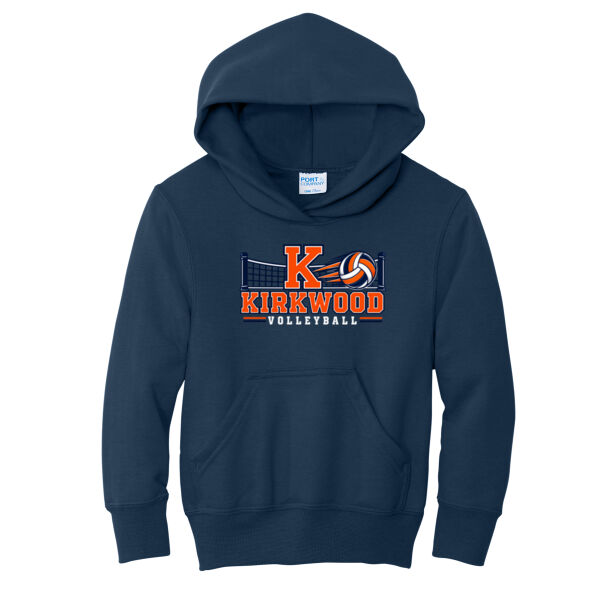 Kirkwood Volleyball Net  - Youth Core Fleece Pullover Hooded Sweatshirt Thumbnail